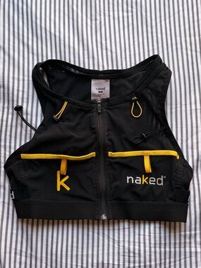NAKED Black Zip-Front Sports Bra Vest